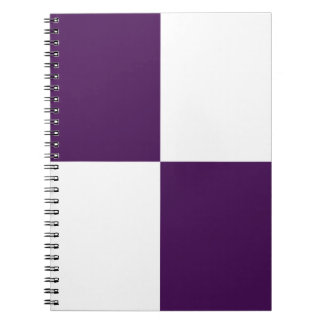 Royal Purple and White Rectangles Notebook
