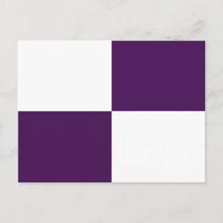 Royal Purple and White Rectangles Postcard
