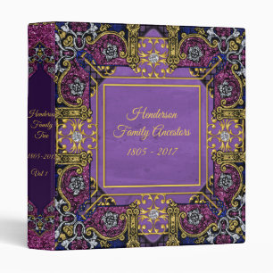 Royal Purple Antique Genealogy 3 Ring Binder
