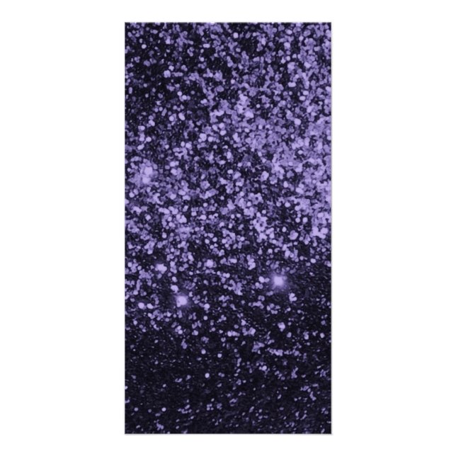 ROYAL PURPLE BLACK  SPARKLE GLITTER BACKGROUND PAR CARD (Front)
