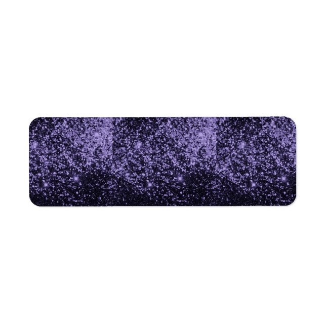 ROYAL PURPLE BLACK  SPARKLE GLITTER BACKGROUND PAR LABEL (Front)