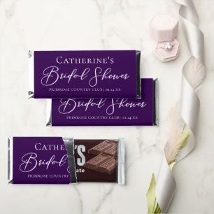 Royal Purple Bridal Shower Personalized Hershey Bar Favors