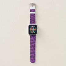 Royal Purple Camo Faux Leather Apple Watch Band