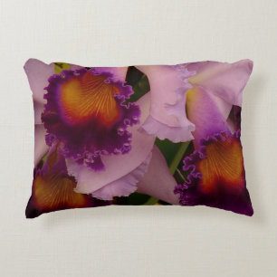 Royal Purple Cattleya Orchid Accent Pillow