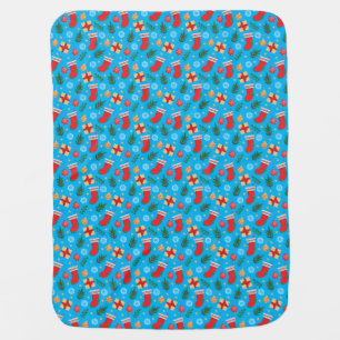 Royal Purple Christmas Baby Blanket