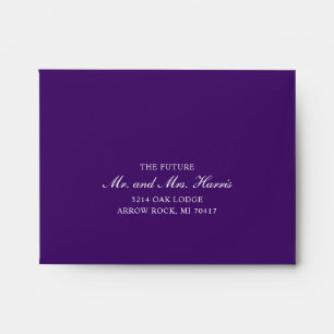 Royal Purple Classic Elegant RSVP Wedding Envelope