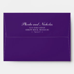 Royal Purple Classic Elegant Wedding Envelope