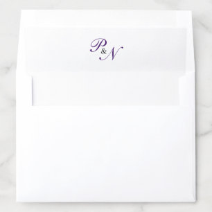 Royal Purple Classic Elegant Wedding Envelope Liner