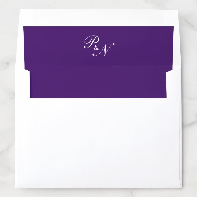Royal Purple Classic Elegant Wedding Envelope Liner (In Envelope)
