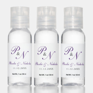 Royal Purple Classic Elegant Wedding Hand Sanitizer
