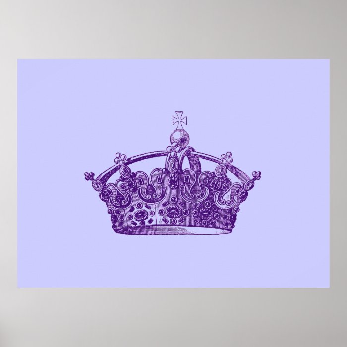 Royal Purple Crown Poster