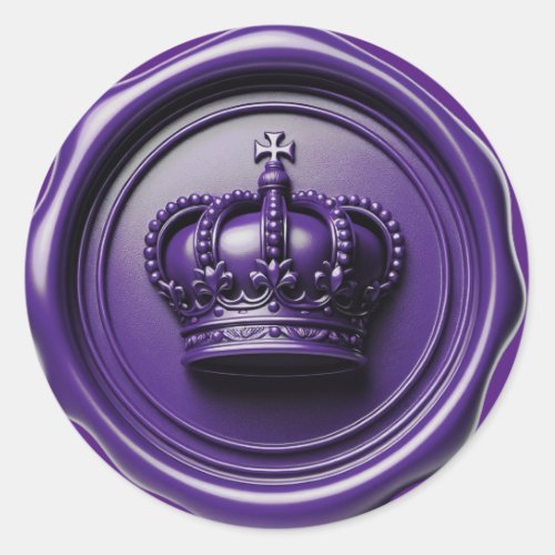 Royal Purple Crown Wax Seal Birthday Wedding
