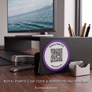 Royal Purple Custom QR Code & Website Promo Magnet