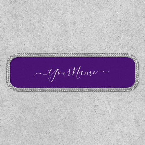   royal purple _elegant script  patch