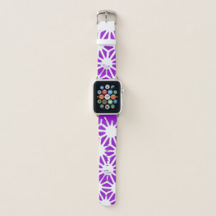 Royal purple geometric pattern apple watch band