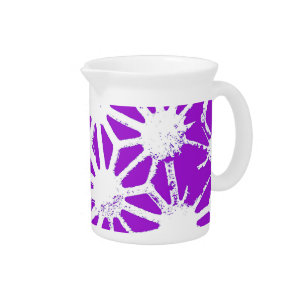 Royal purple geometric pattern beverage pitcher