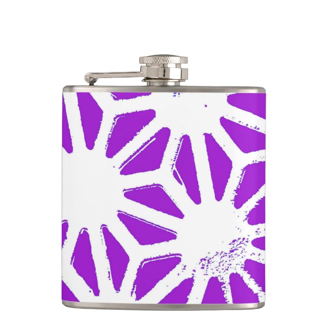 Royal purple geometric pattern flask (Front)