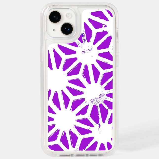 Royal purple geometric pattern otterbox iPhone case (Back)