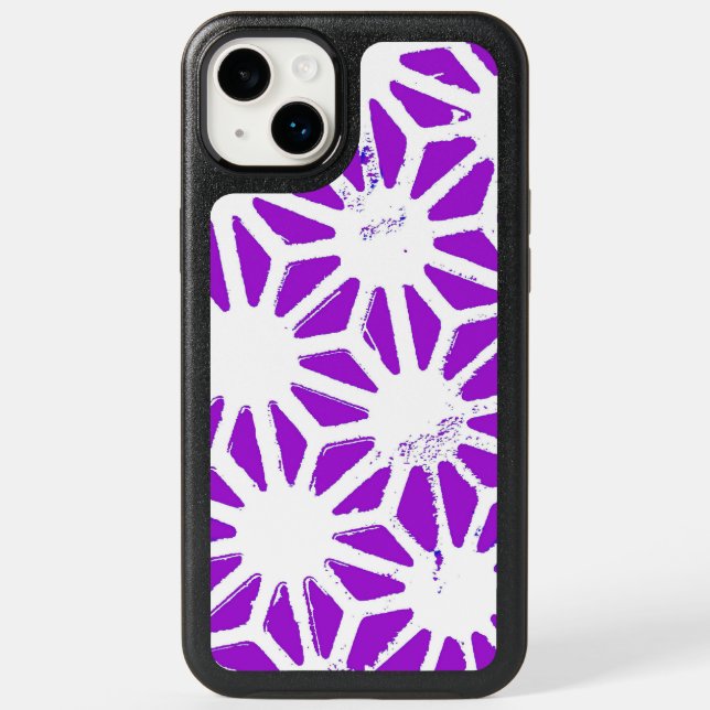 Royal purple geometric pattern otterbox iPhone case (Back)