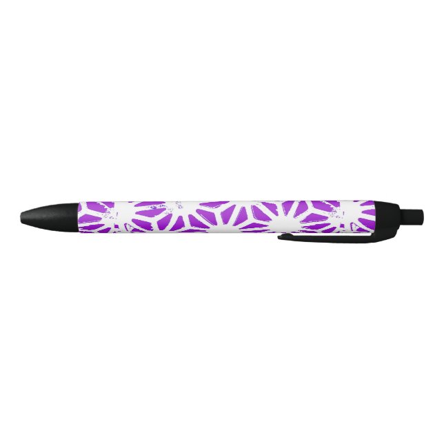 Royal purple geometric pattern pen (Bottom)