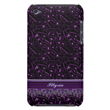 Royal Purple Glitter Personalized Ipod Case