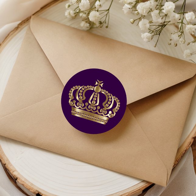 Royal Purple Gold Crown Envelope Seal (Creator Uploaded)