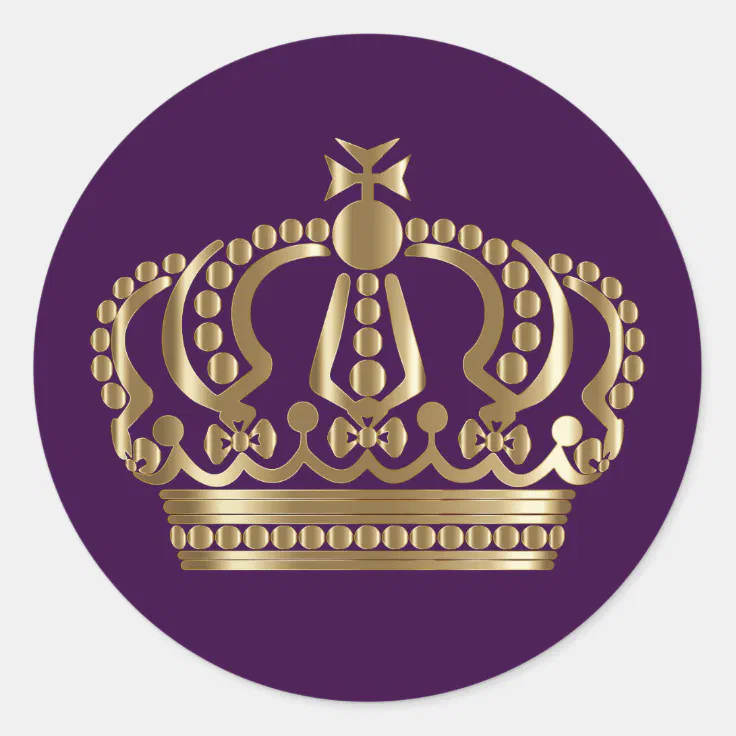 Royal Purple Gold Crown Envelope Seal | Zazzle