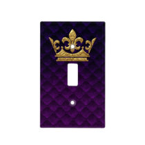 Royal Purple Gold Crown Prince Castle Kingdom Light Switch Cover