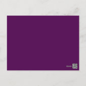 Royal Purple, Gold Floral Table Number Post Card (Back)