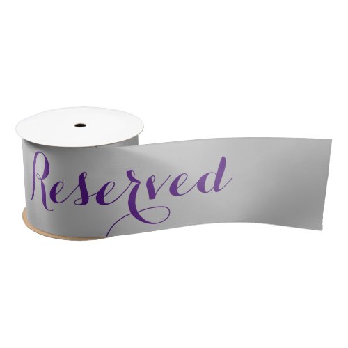 Royal Purple  Gray Reserved Ribbon Seats  Tables