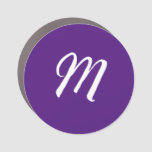 Royal Purple Initial Letter Monogram Modern Style Car Magnet at Zazzle