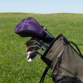 Royal Purple Jeweled Monogram Golf Head Cover by anuradesignstudio at Zazzle