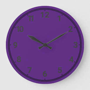 Royal purple large clock