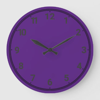 Royal purple large clock