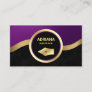Royal Purple Lawyer Attorney Gold Pen Nib Notary Business Card