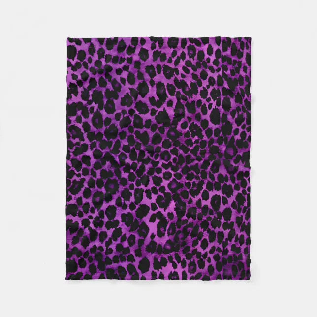 Royal Purple Leopard Print Fleece Blanket Zazzle
