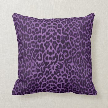 Royal :purple Leopard Throw Pillow by UROCKDezineZone at Zazzle