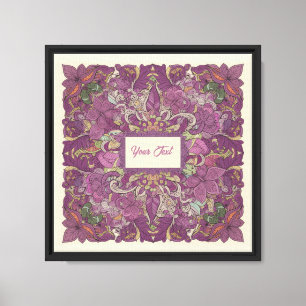 Royal Purple Mandala Butterfly Canvas Art