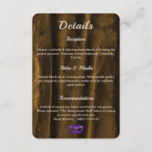 Royal Purple Masquerade Bronze Gold Damask