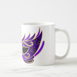 Royal purple masquerade mask coffee mug
