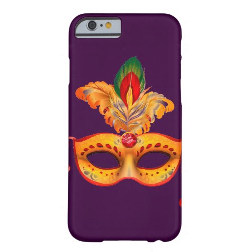 Royal purple masquerade mask mardi gras barely there iPhone 6 case
