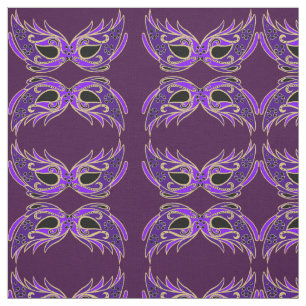 Royal purple masquerade masks fabric