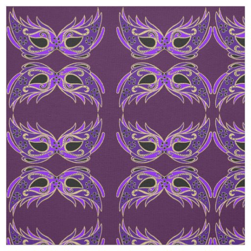 Royal purple masquerade masks fabric