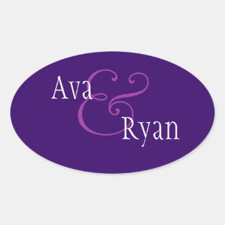 Royal Purple Modern Envelope Seal Wedding