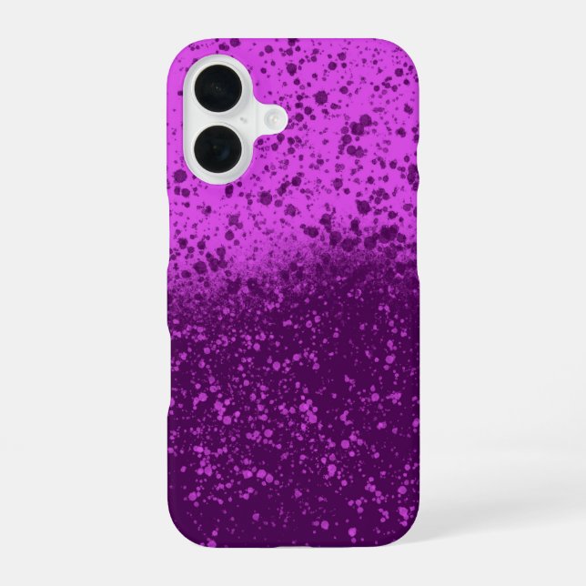 Royal Purple Monochromatic Splatter iPhone Case (Back)
