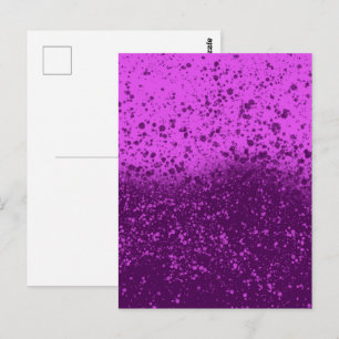 Royal Purple Monochromatic Splatter Postcard