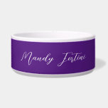 Royal Purple Plain Elegant Minimalist Calligraphy Bowl<br><div class="desc">Represent yourself with this modern, elegant design. This template can be customized to meet all professional occupations.</div>