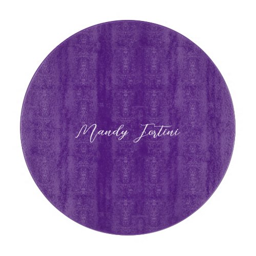 Royal Purple Plain Elegant Minimalist Calligraphy Cutting Board