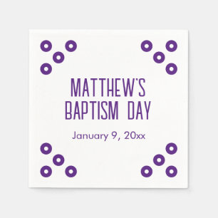 Royal Purple Polka-dot Special Event Napkins