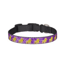 Royal Purple Poodle Damask Pattern Cat Collar